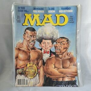 MAD Magazine September 1990 Issue #297 Tyson Douglas‎ Poster Vintage Collectible
